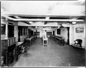 Interior view of the conference room of the Los Angeles County Jail, located on the tenth floor of the hall of justice, ca.1940-1949