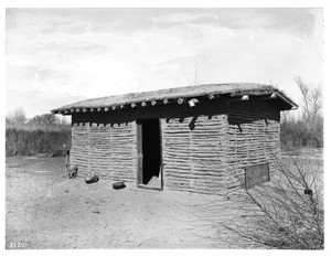 Small rectangular Chemehuevi Indian dwelling, ca.1900