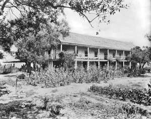 Exterior view of the Los Cerritos Ranch House, Long Beach, 1890