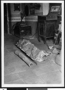 Cement water pipe, Mission San Fernando