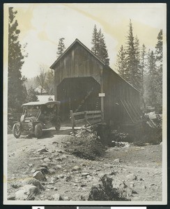 Wawona Bridge in Mariposa County, ca.1915