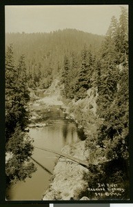 Birdseye view of the Eel River from the Redwood Highway, Mendocino County, ca.1930