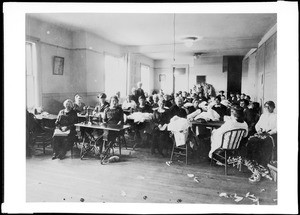 Temple Sewing Circle posing for a picture, ca.1900