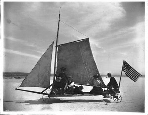 "The Desert Queen" sailing on the Mojave Desert, 1905
