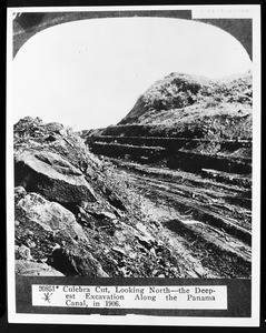 Culebra Cut looking north, Panama Canal, 1906