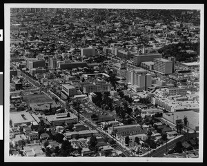 Panoramic view of hospital center of East Hollywood, 1968