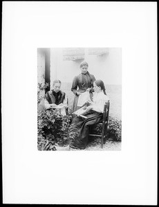 Mexican women doing drawn work, Agua Caliente, Mexico, ca.1905