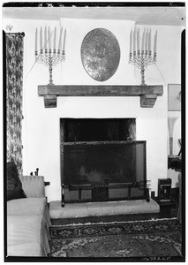 Interior view of an adobe home near the Raymond Hotel in Pasadena, July 1934