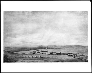 Drawing of San Diego and the bay, ca.1846