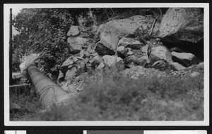 Unidentified aqueduct pipe, ca.1920