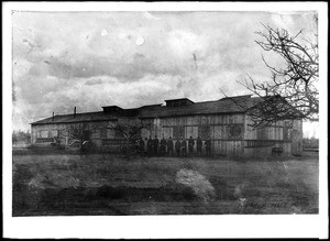 Exterior view of the American Expeditionary Force's YMCA building in France, ca.1915