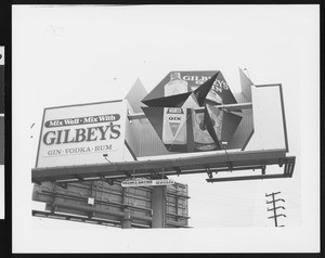 Quadra/Motion billboard for Gilbey's spirits, 1981