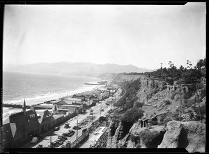 Aerial view of Santa Monica looking north from the palisades, ca.1930