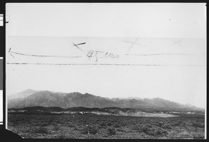 Panoramic view of the "raw desert before water has been applied"