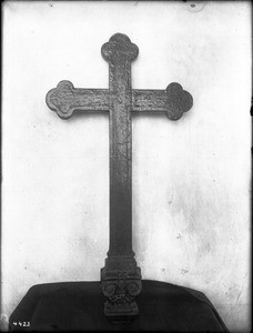 Wooden altar cross, California, ca.1900