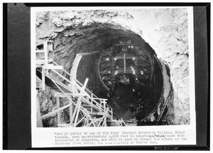 View of the portal to one of the four, 56-foot diversion tunnels for the Hoover Dam