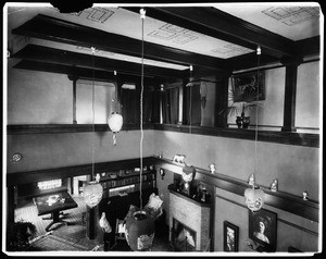 Second-story interior view of a Craftsman-style house