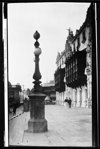 Exterior view of the Archbishop's palace in Lima, Peru, November 11, 1926