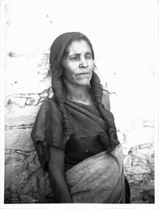 Hopi Indian woman in the village of Oraibi, ca.1901