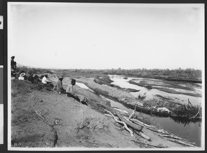 Pima dam on Gila River, ca.1900