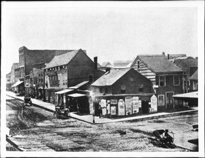 Intersection of Pine Street and Montgomery Streets, San Francisco, ca.1860