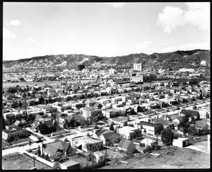 View of Hollywood looking northwest from Rossmore Avenue and Rosewood Avenue