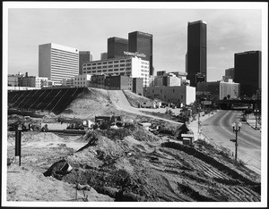 First Interstate Bank site on Eighth Street looking east to downtown, 1982