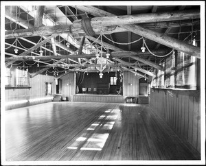 Interior view of the Ebel Club building in Long Beach, 1905