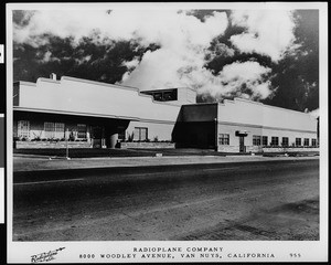 Exterior view of the Radioplane Company building at 8000 Woodley Avenue in Van Nuys