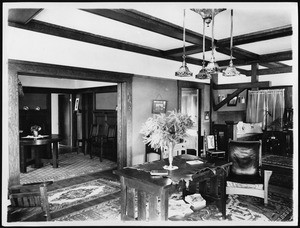 Interior view of a Craftsman-style house in Los Angeles