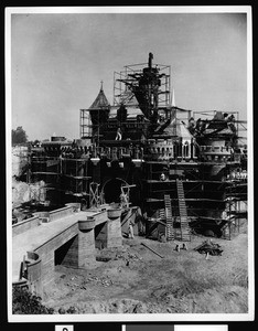 Disneyland Amusement Park, showing construction, ca.1955