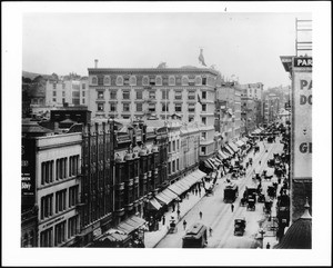 View of Broadway looking north from 4th Street (west side), ca.1908