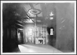 Interior view showing a dining room in the Winchester "Mystery" House, Santa Clara, California, 1923