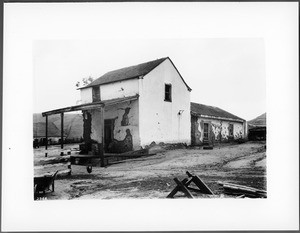 Rancho Cienega de la Tijera Adobe from the east, ca.1924