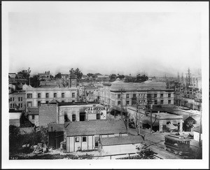 Birdseye view of San Pedro looking north towards Wilmington from Beacon Street, ca.1903