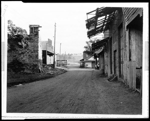 View of an unidentified alley in Hornitos, ca.1930