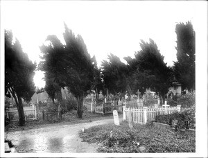 "Campo Santo" cemetery at Mission San Jose de Guadalupe, 1904