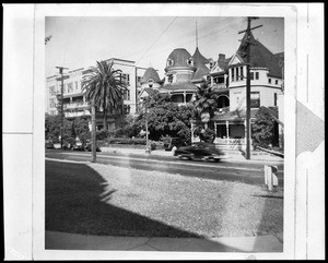 Bunker Hill hotels on Grand Avenue between First and Second Streets, 1946