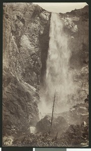 View of Bridal Veil Falls in Yosemite National Park, ca.1900