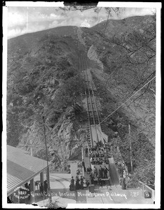 Great cable incline, Mount Lowe Railway, ca.1899