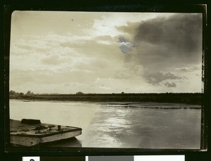 Dock on a river in Sacramento, ca.1900