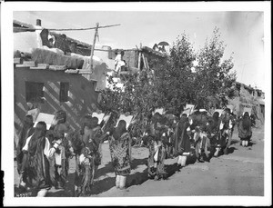 Procession for the Fiesta de San Esteban, Acoma Pueblo, 1886