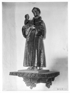 Statue of the San Antonio de Padua at Mission Santa Barbara, ca.1905-1906