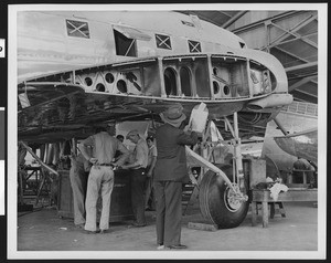 Assembling of a DC-3/C-47 aircraft, ca.1940