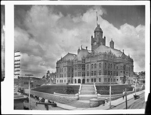 Los Angeles County Court House and Jail on Poundcake Hill, ca.1895