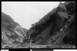 "Sentinal" rock in Topanga Canyon, ca.1920