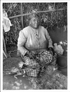 Agua Caliente Indian woman, Mercedes Nolasquez, basket maker, ca.1900