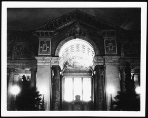 Panama-Pacific International Exposition in San Francisco, showing an interior view of a window, 1915