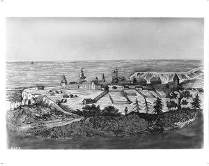 Engraving of Fort Ross, California