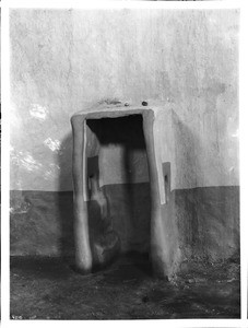 Confessional in the old church at the Acoma Pueblo, ca.1900